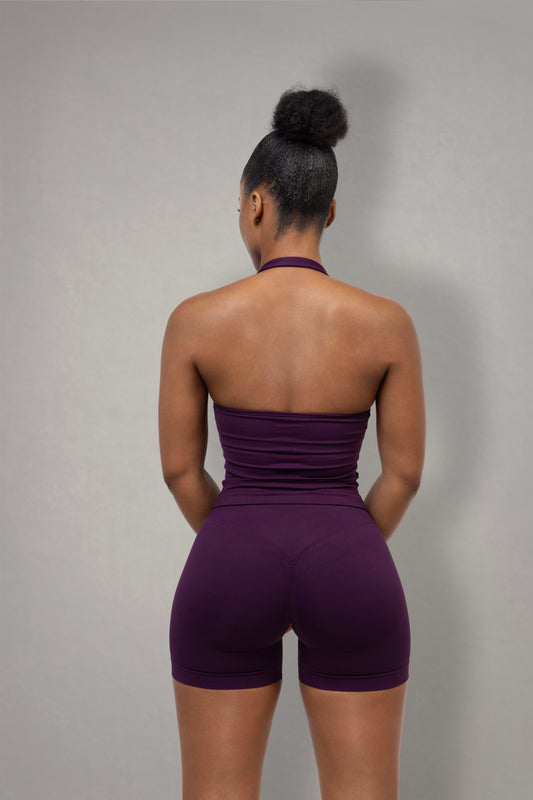 Alita Invisible Scrunch Shorts | Plum