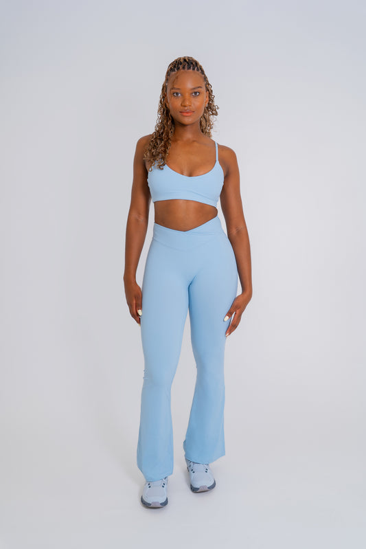 KIARI BABYBLUE INVISIBLE SCRUNCH FLARE LEGGINGS